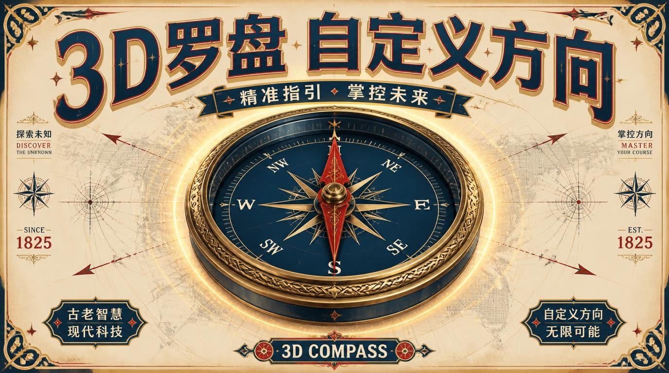 Android 3D罗盘指南针：自定义你的方向感