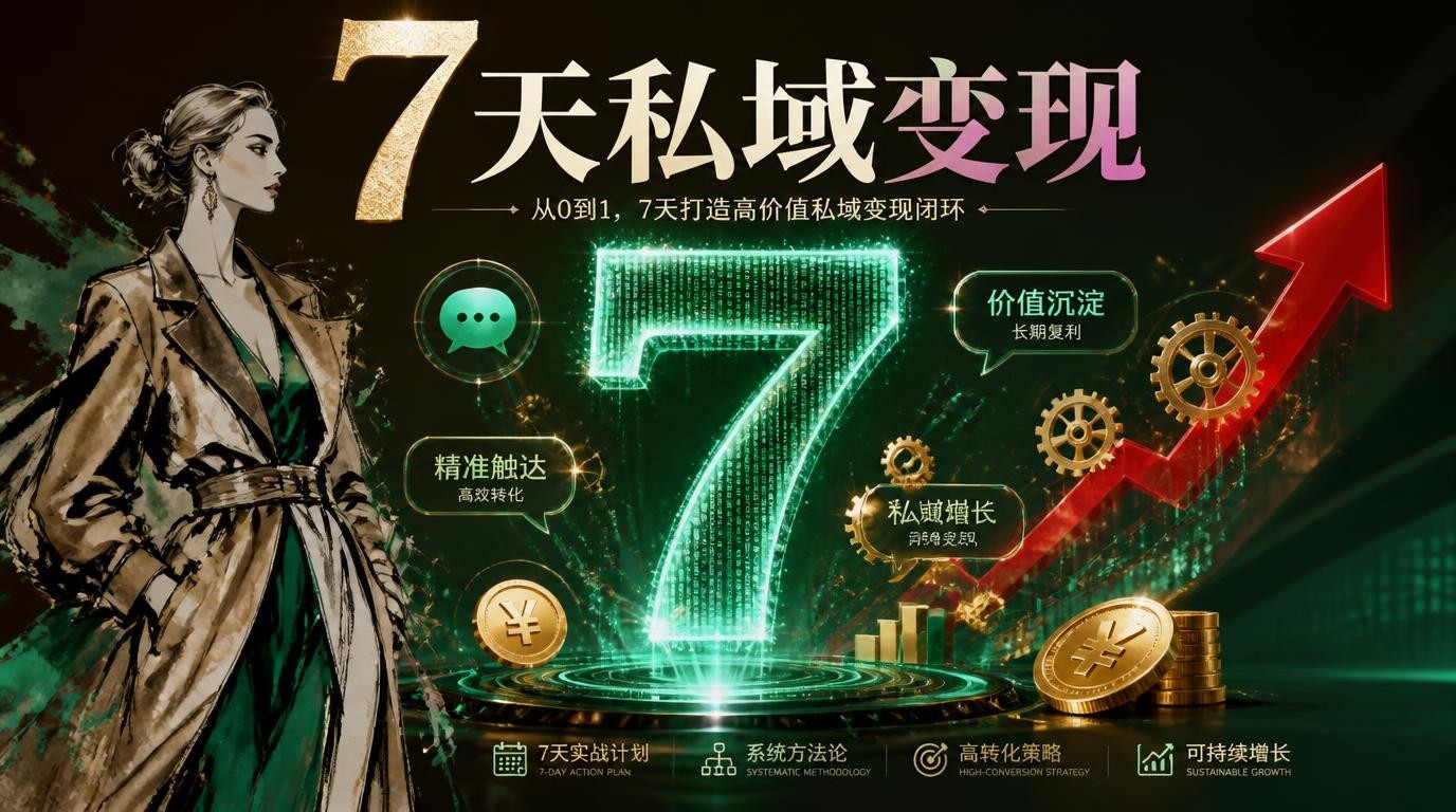 7天零基础搭建私域系统，Codex变现课大揭秘
