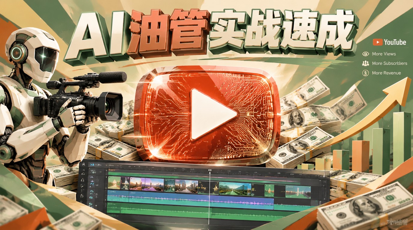 AI油管实战攻略：视频创作与美金收益速成