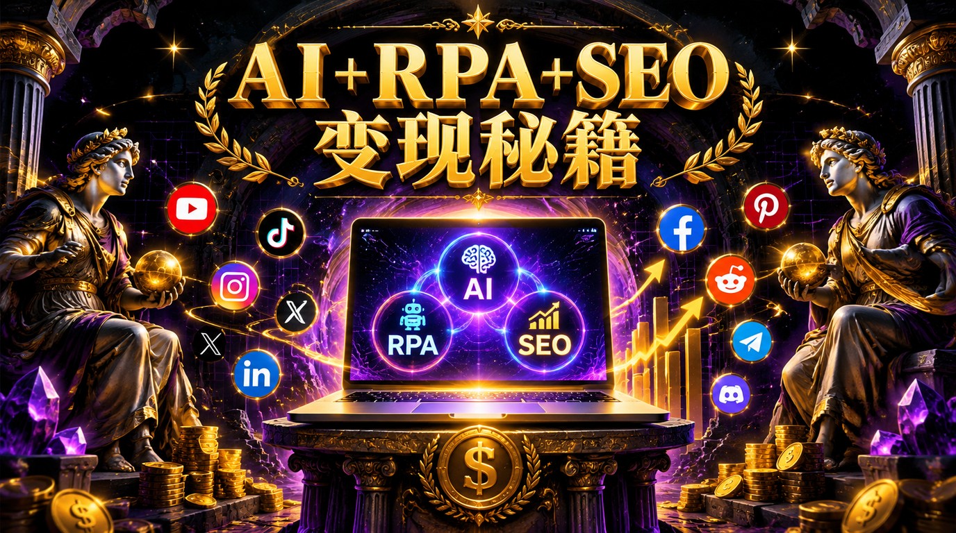 AI+RPA+SEO：自媒体变现新玩法，小白也能月入过万