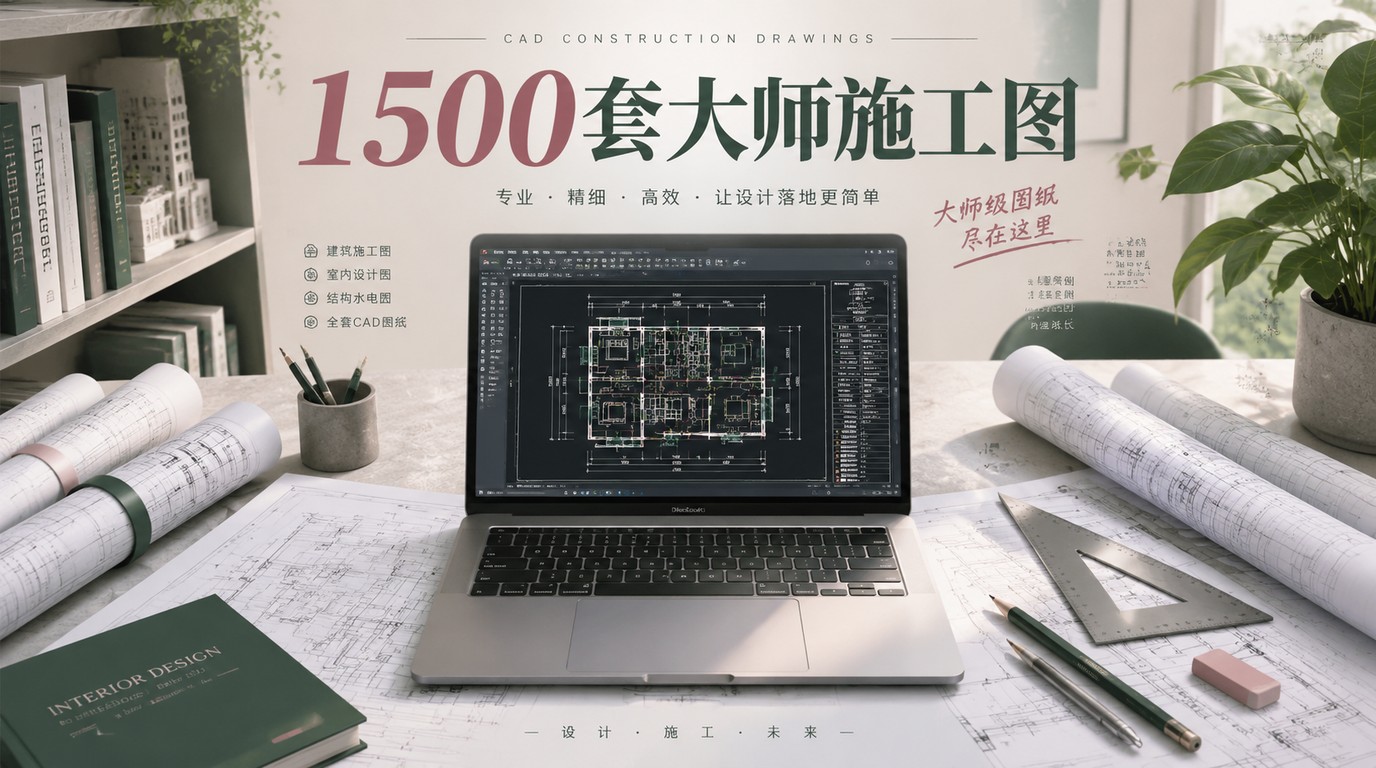 1500套大师CAD施工图，室内设计必备20G资源