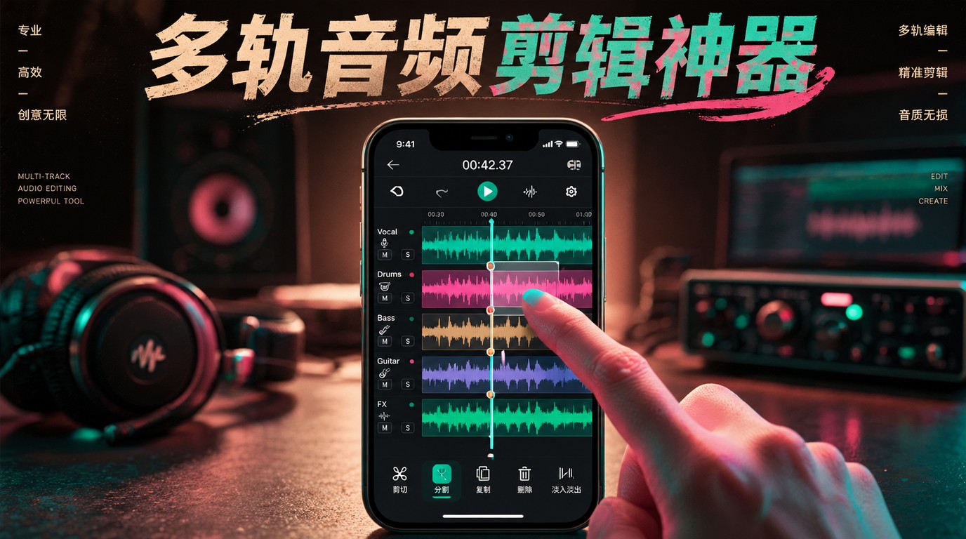 AndroidAudioEditor：多轨音频剪辑神器，高级版超好用