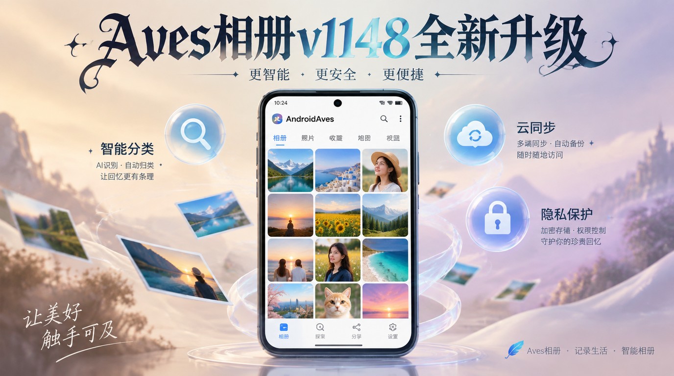 AndroidAves相册v1148版本全新上线，照片管理更智能