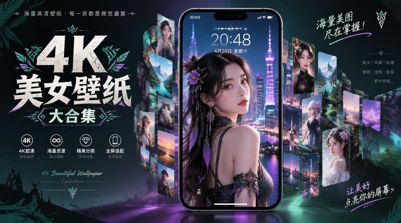 4K超清美女壁纸1566GB，付费资源免费分享