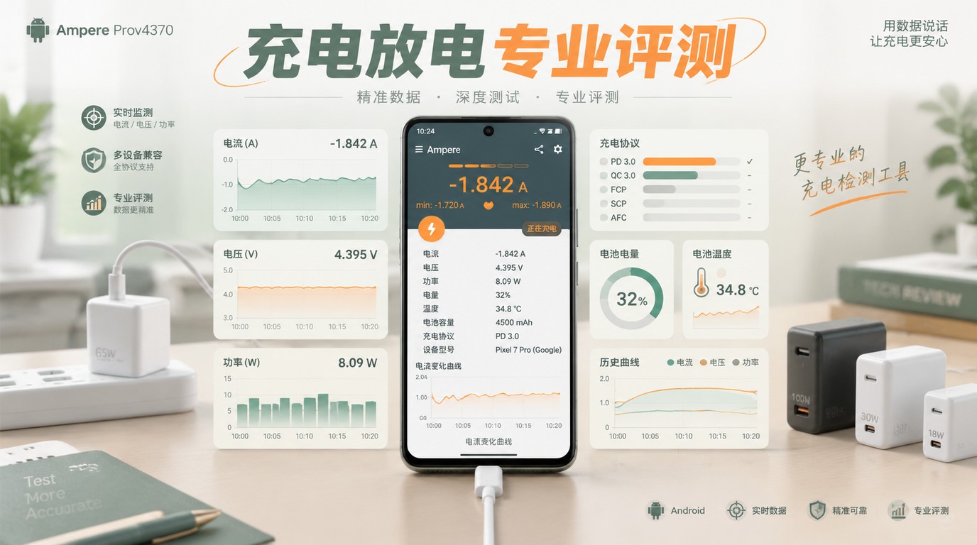 专业评测Android充电放电，Ampere Prov4370深度体验