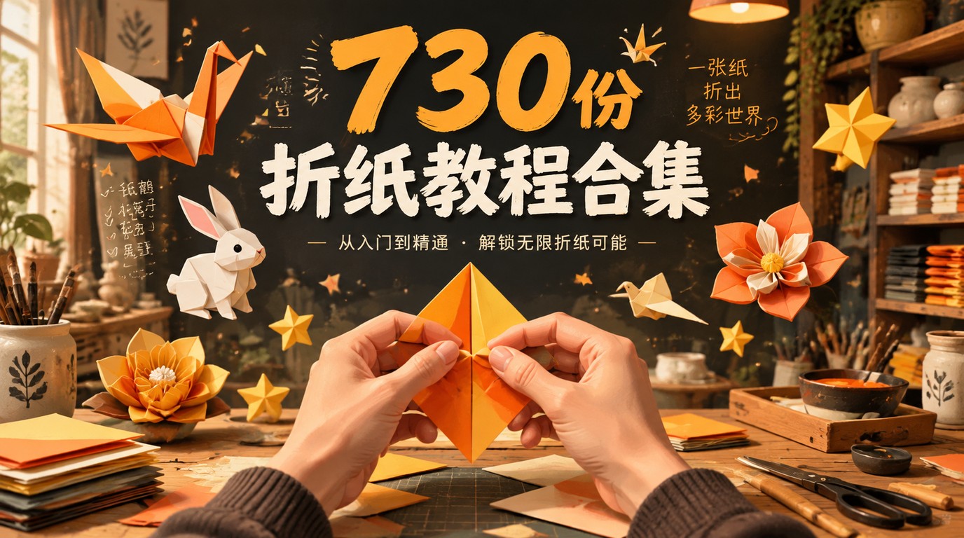 730份折纸教程合集，从入门到精通一键获取