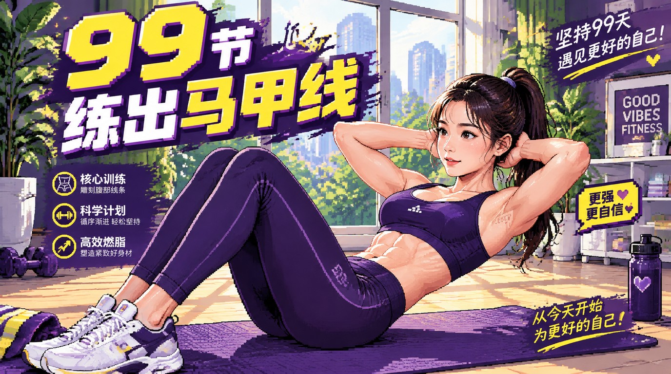 99节女性马甲线课，减脂瘦肚子全方案