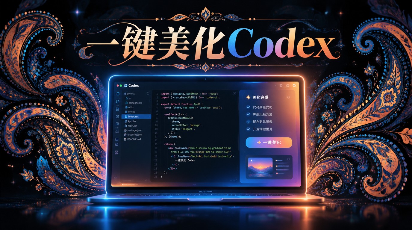 免费开源！一键美化Codex界面，这款皮肤包太香了