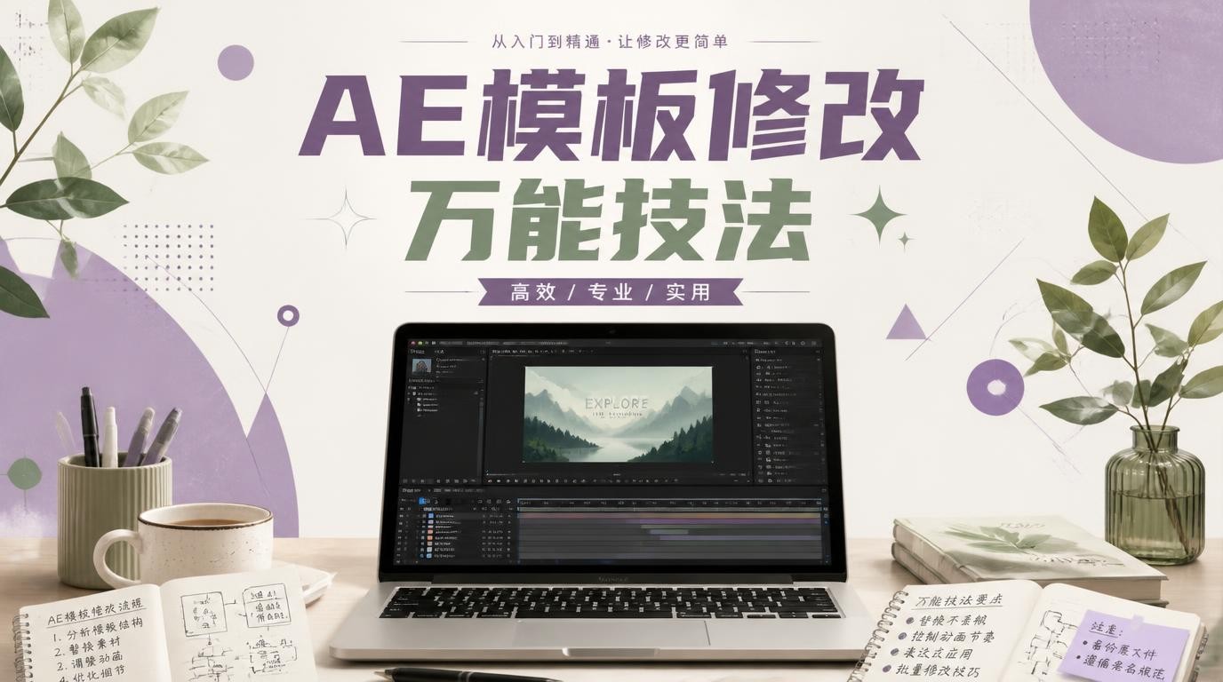 AE模板修改万能技法，一键解决所有常见问题