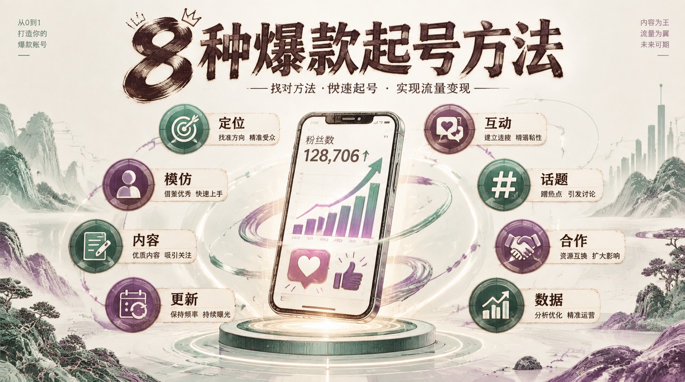 8种爆款起号方法，轻松打造高流量账号