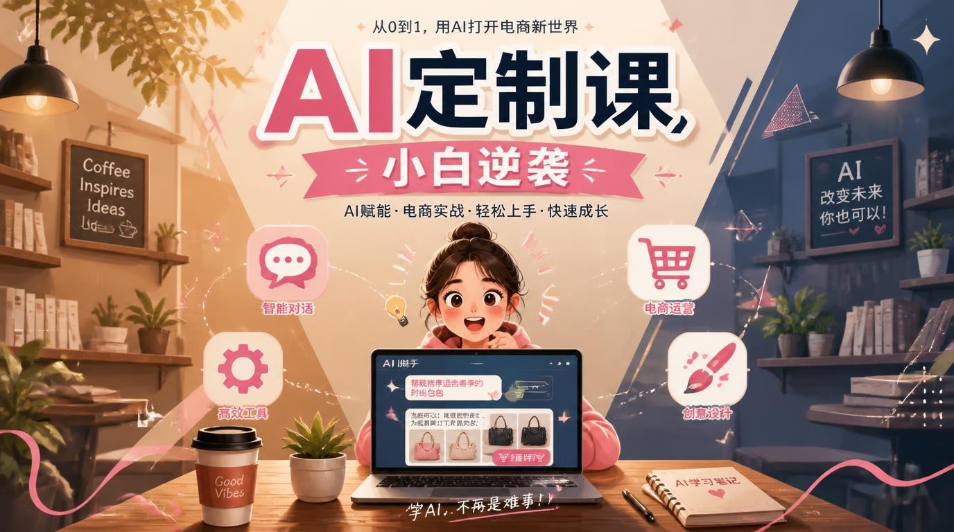 零基础也能玩转AI定制课，电商小白逆袭秘籍