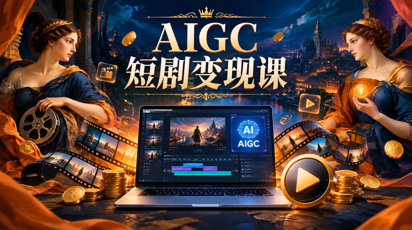 AIGC短剧制作课：从创作到变现全攻略