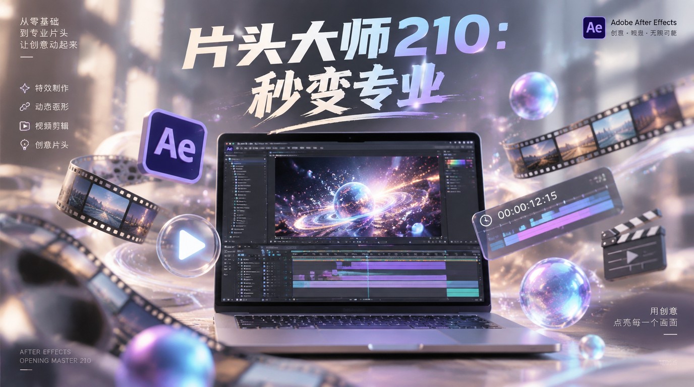 AE特效视频片头大师210：打造专业级片头，引爆视觉冲击力