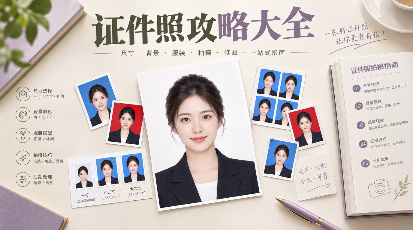 各种场合证件照全攻略：尺寸、背景、着装一网打尽
