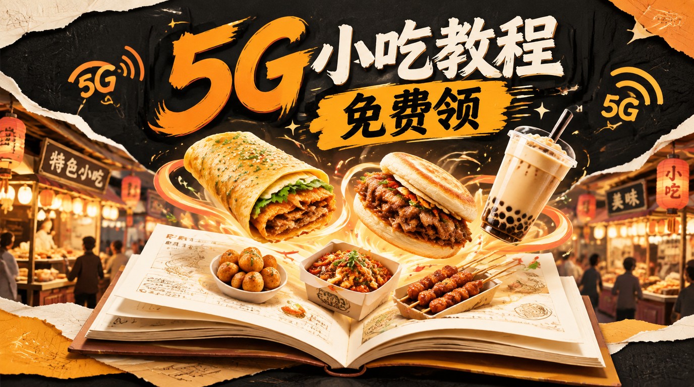 价值几万的小吃美食教程，5G资料免费送！