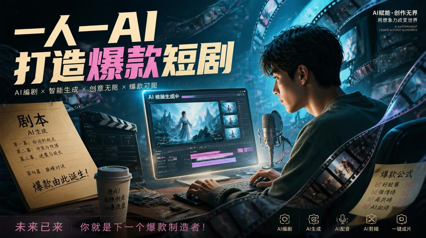 AI全流程课：一个人轻松打造影视级短剧