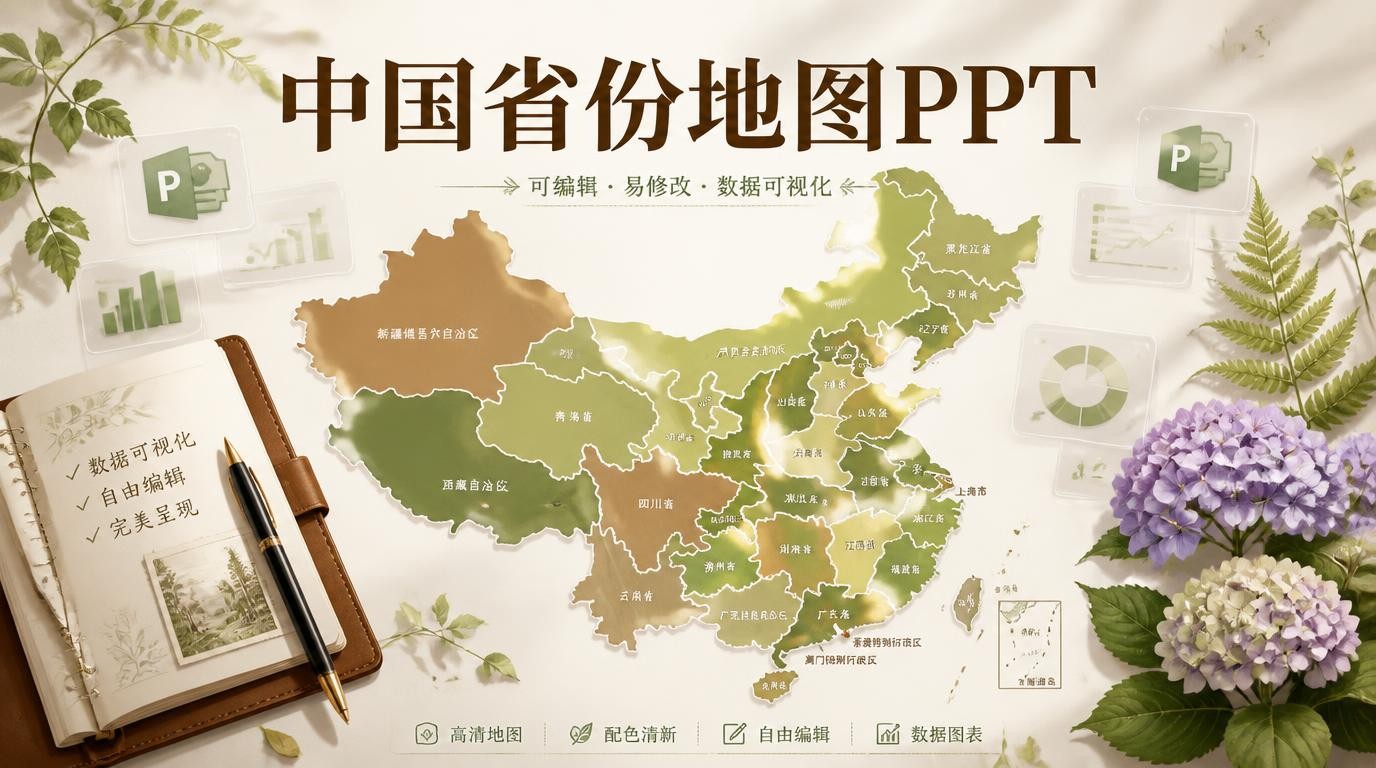 国内省份地图PPT：一图在手，走遍中国不迷路