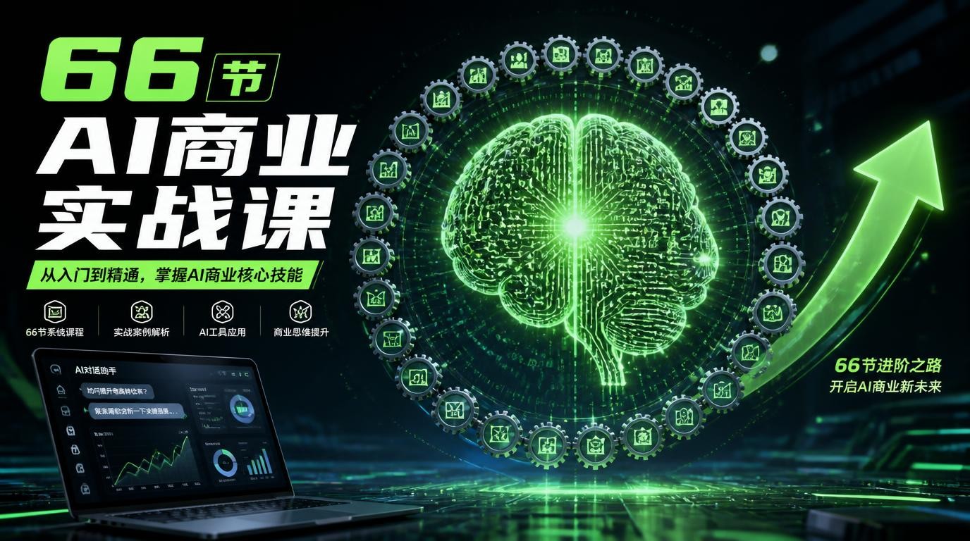 66节AI商业实战课，从入门到精通