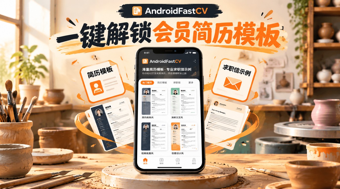 AndroidFastCV：一键解锁会员模板，简历求职信全搞定