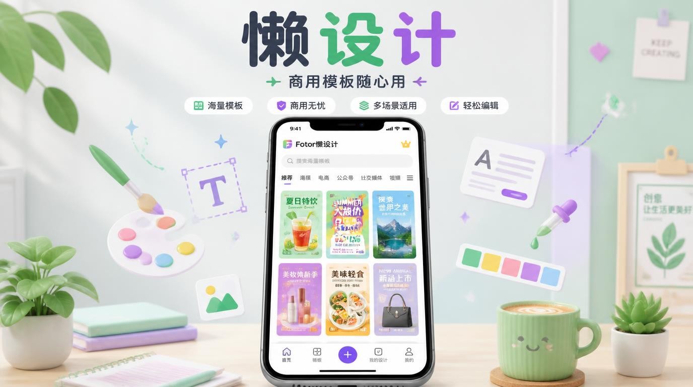 AndroidFotor懒设计：海量商用模板，多场景作图神器