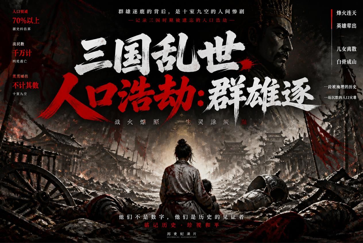 三国乱世人口浩劫：群雄逐鹿的背后，是十室九空的人间惨剧