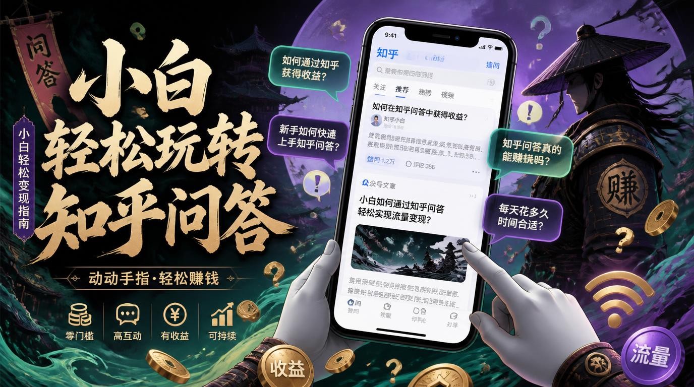 公众号流量主新玩法：知乎趣味问答，小白快速上手