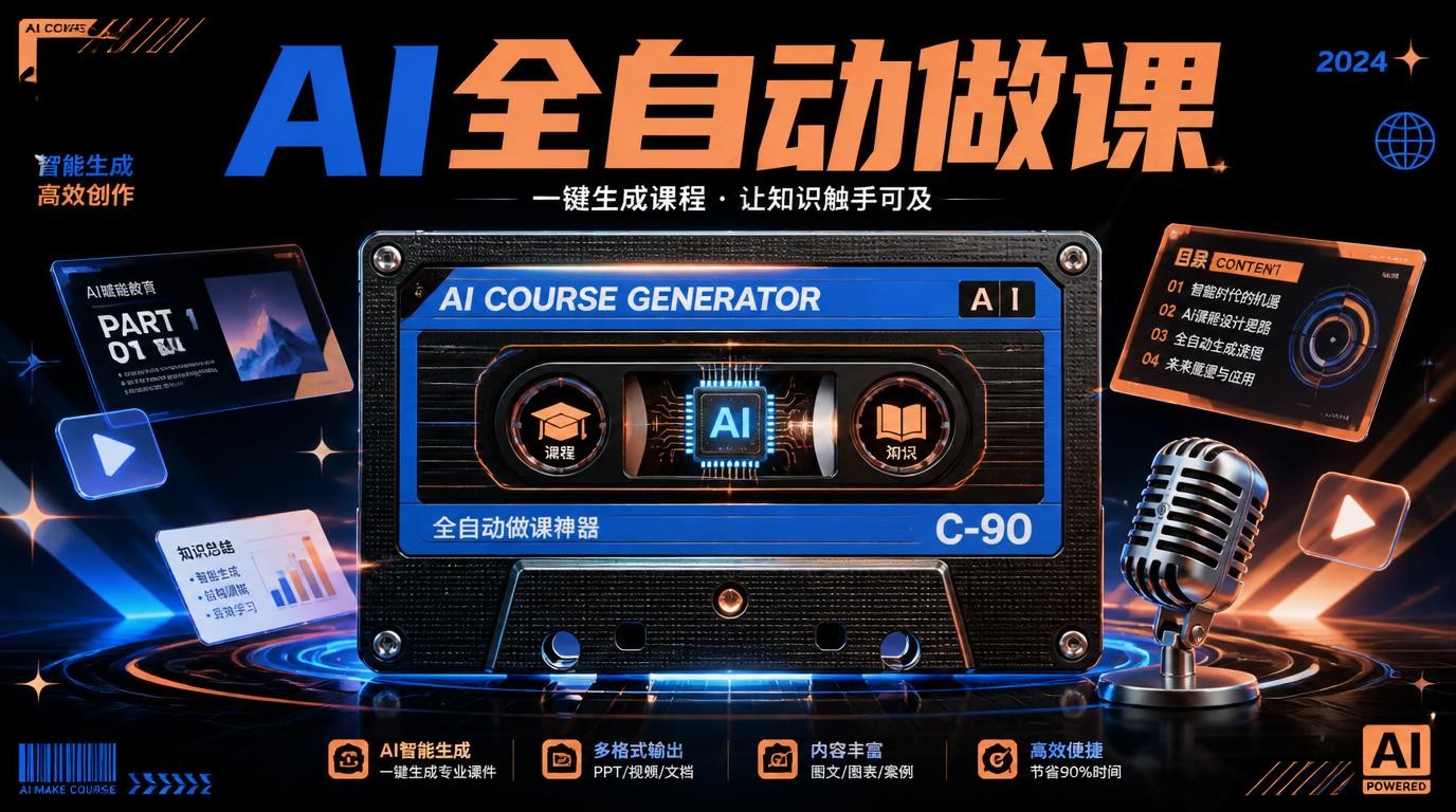 AI全自动打造精品课，实操流程大揭秘