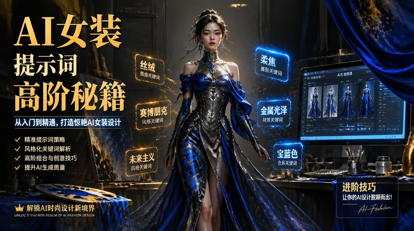 AI女装高阶提示词指南：打造差异化爆款内容