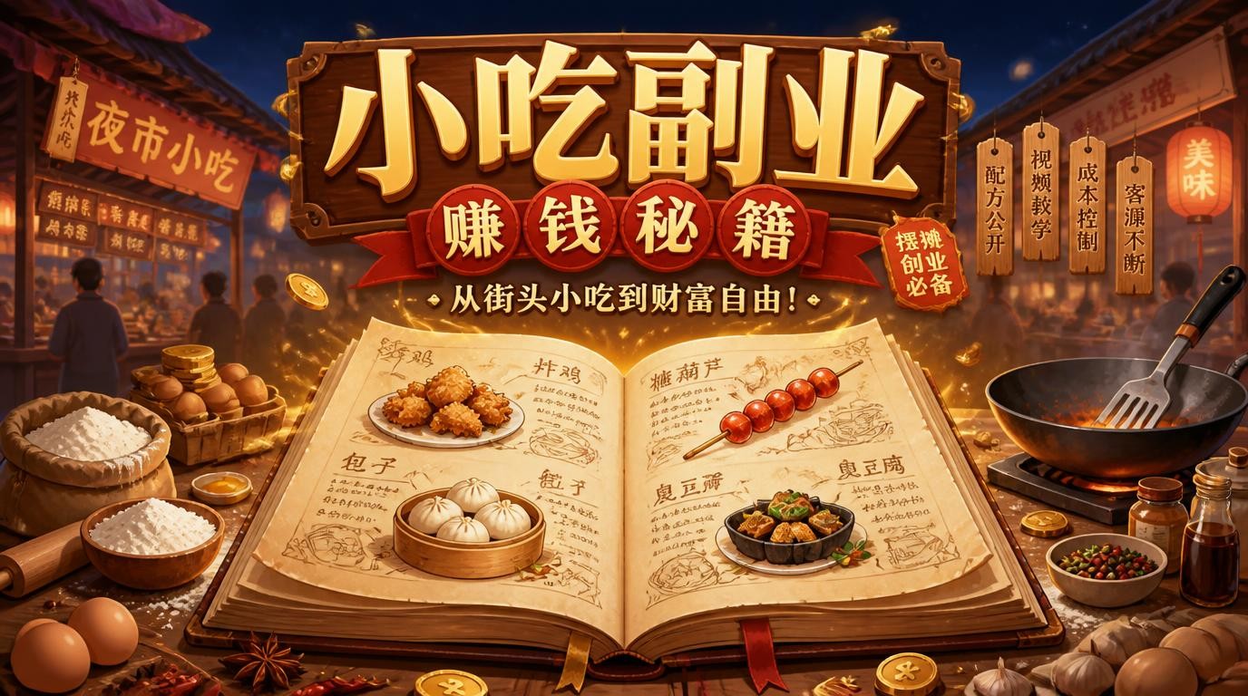 价值几万的小吃教程，副业赚钱实战课