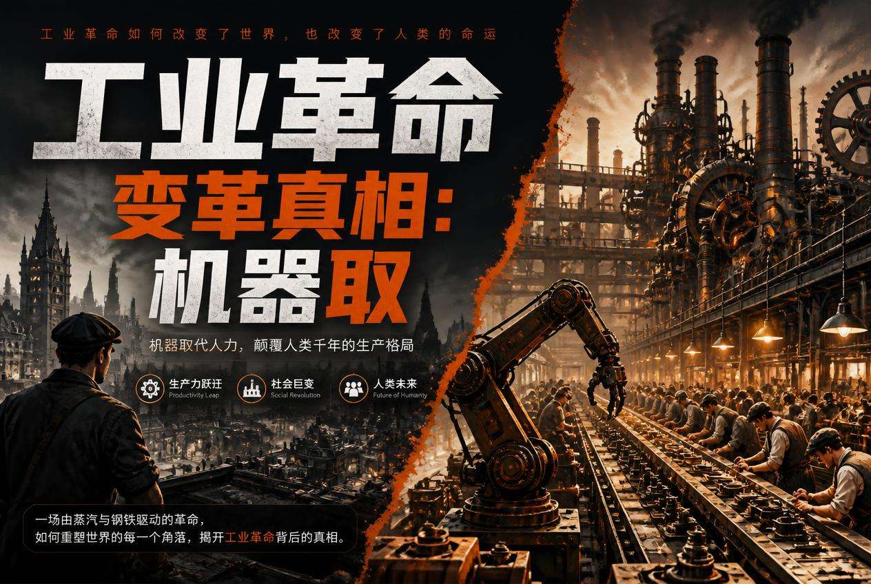 工业革命变革真相：机器取代人力，颠覆人类千年的生产格局