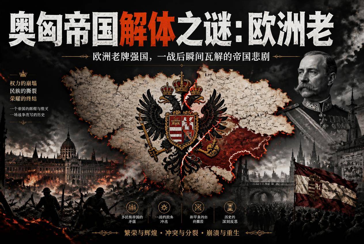 奥匈帝国解体之谜：欧洲老牌强国，一战后瞬间瓦解的帝国悲剧