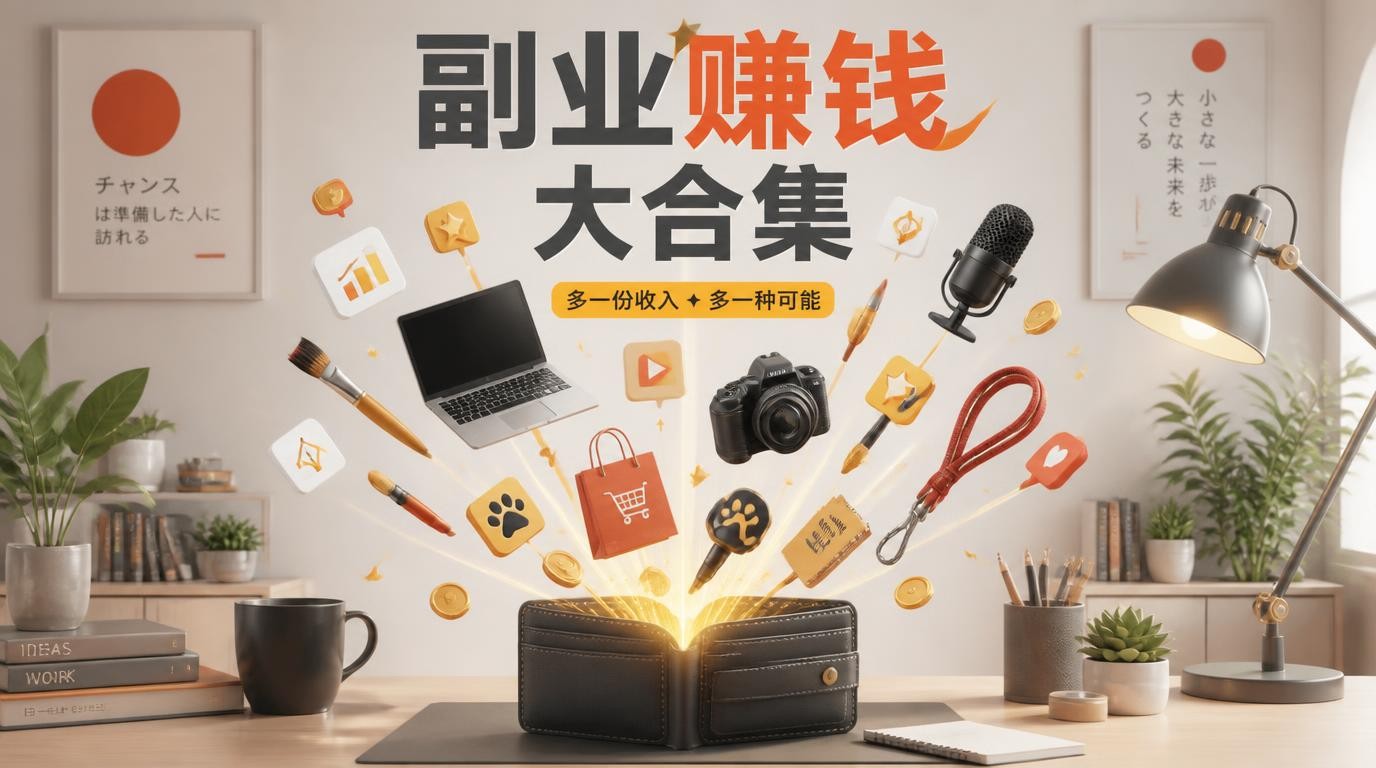 副业赚钱大合集：30个低门槛项目，总有一个适合你