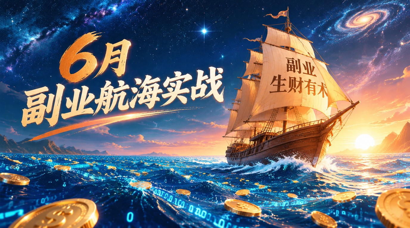 6月副业航海实战教程：从0到1开启你的生财之路