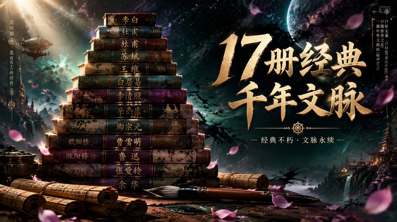 中国古典文学名家选集：17册经典，一网打尽千年文脉