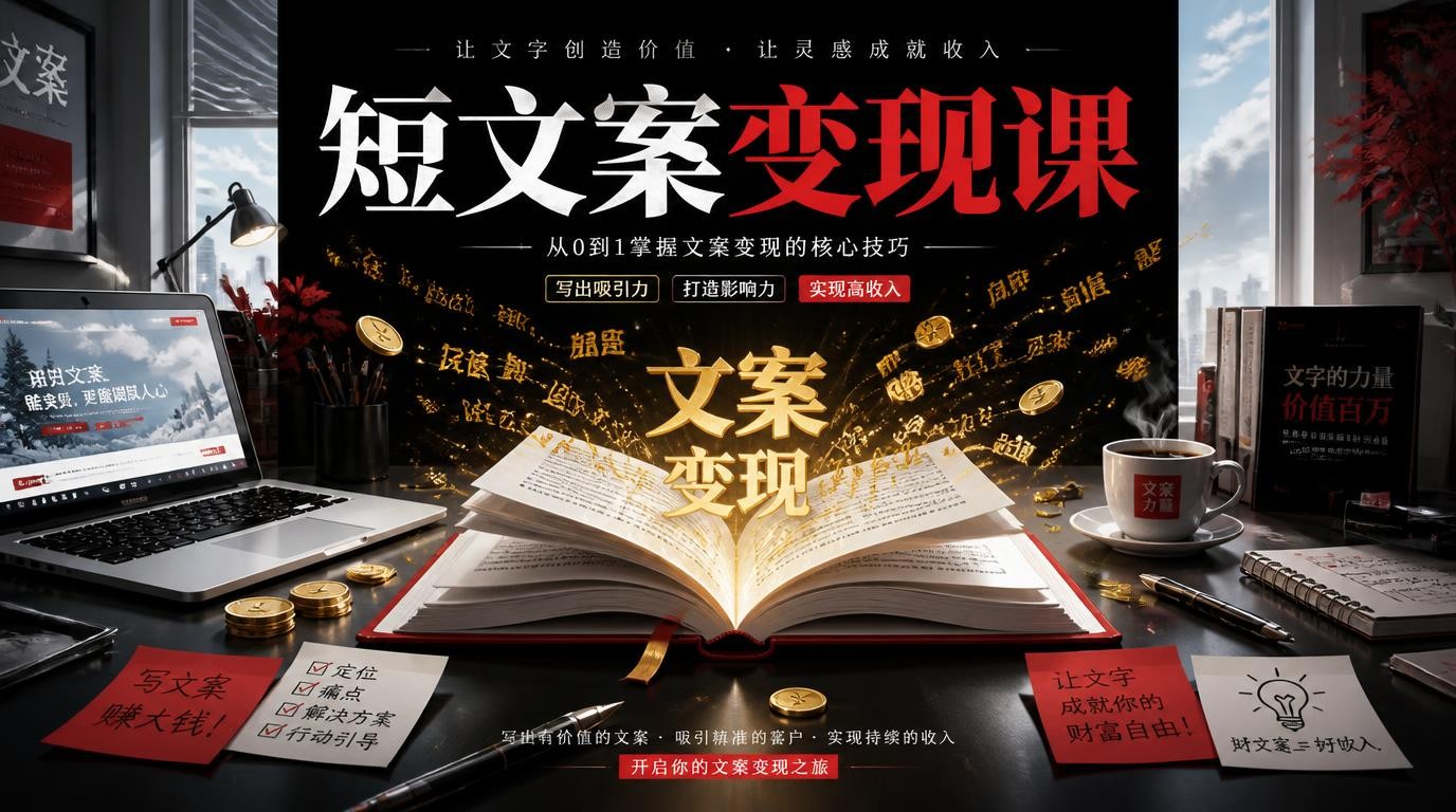 27节短文案变现课：从小白到月入过万