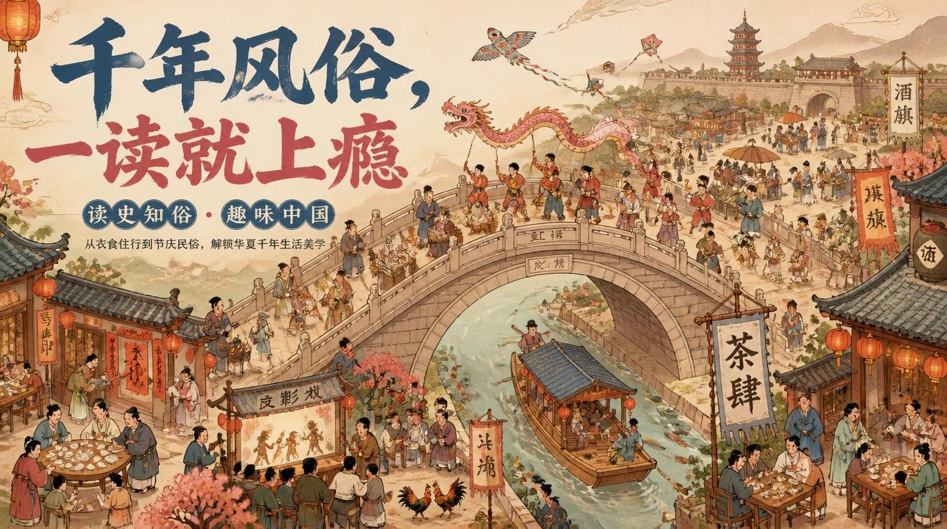中国风俗通史：13册民俗文化史料，读懂千年烟火气