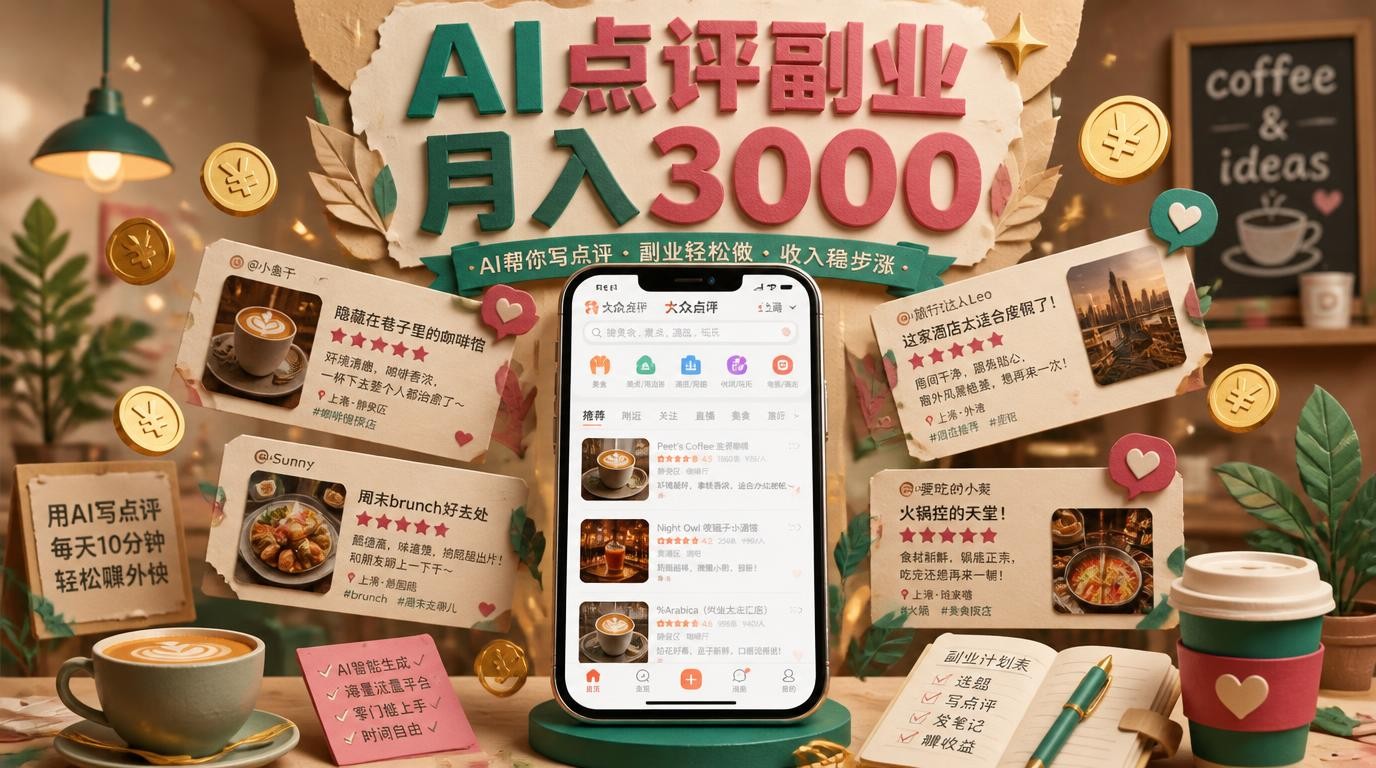 2026大众点评AI副业实战：9月最新玩法，从0到提现全攻略