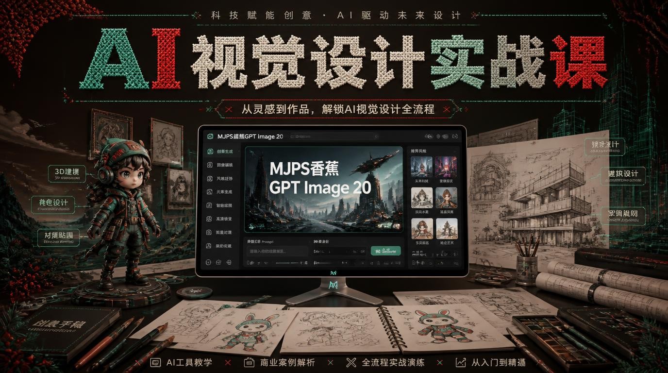 2026AI视觉设计实战课：MJPS香蕉GPT Image 20全掌握