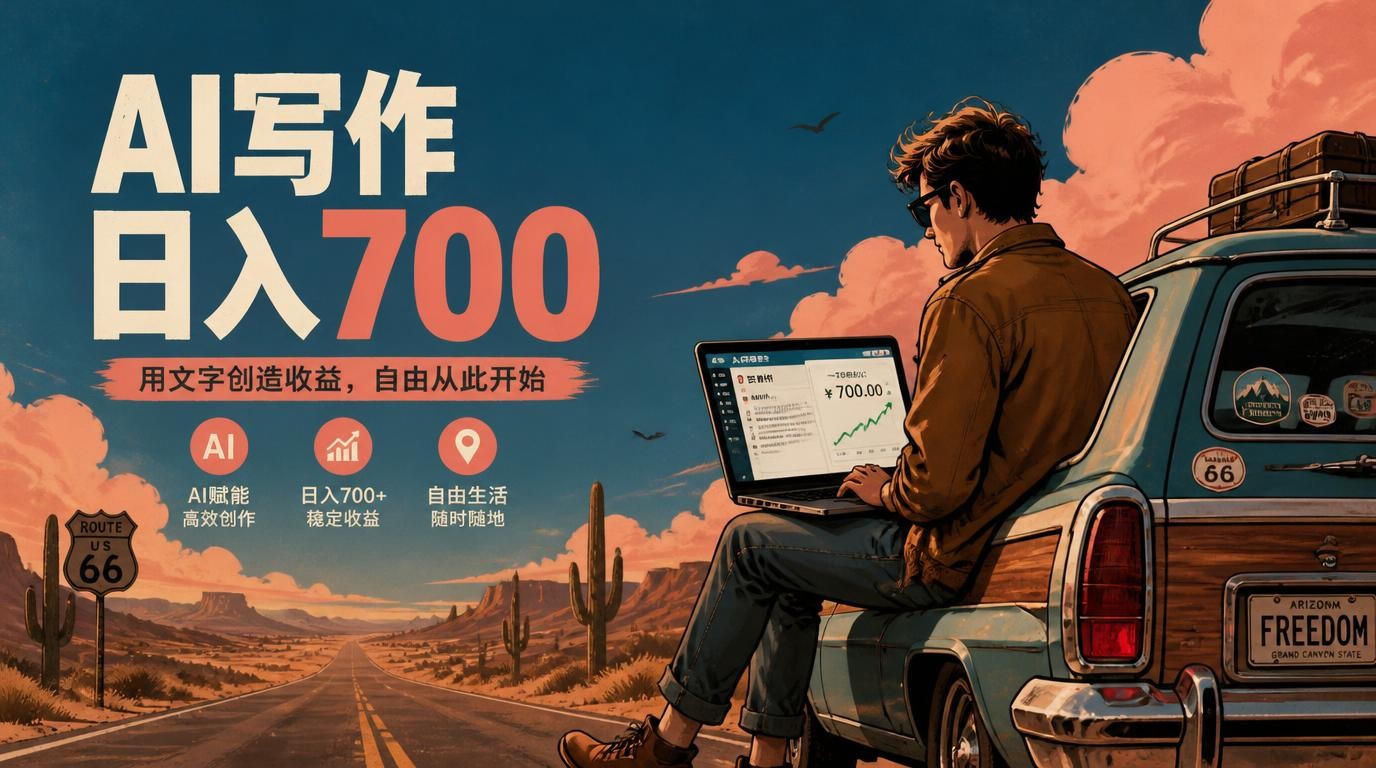 26年AI写作新玩法，0基础也能日入700