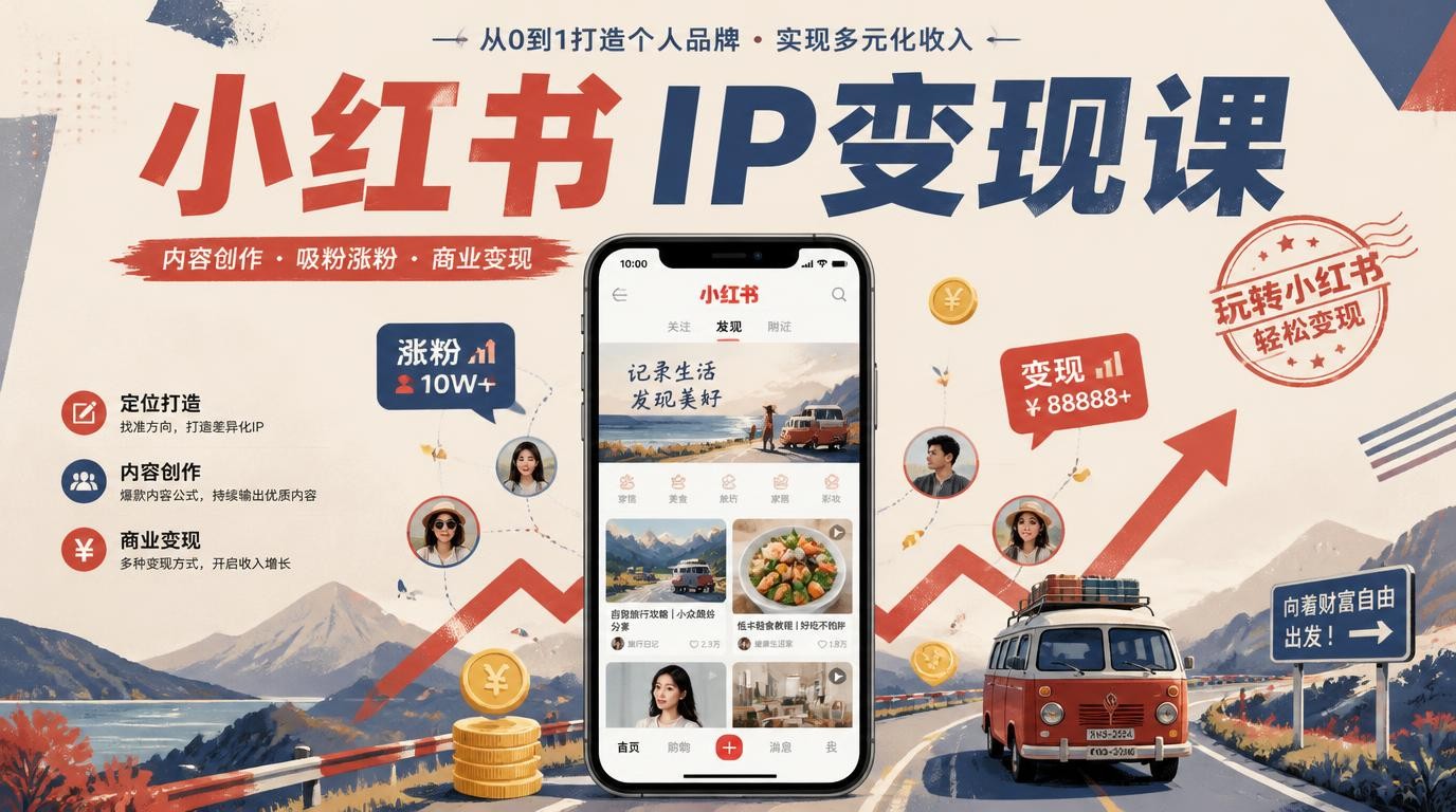2024姜姜小红书IP变现课，夸克网盘轻松学