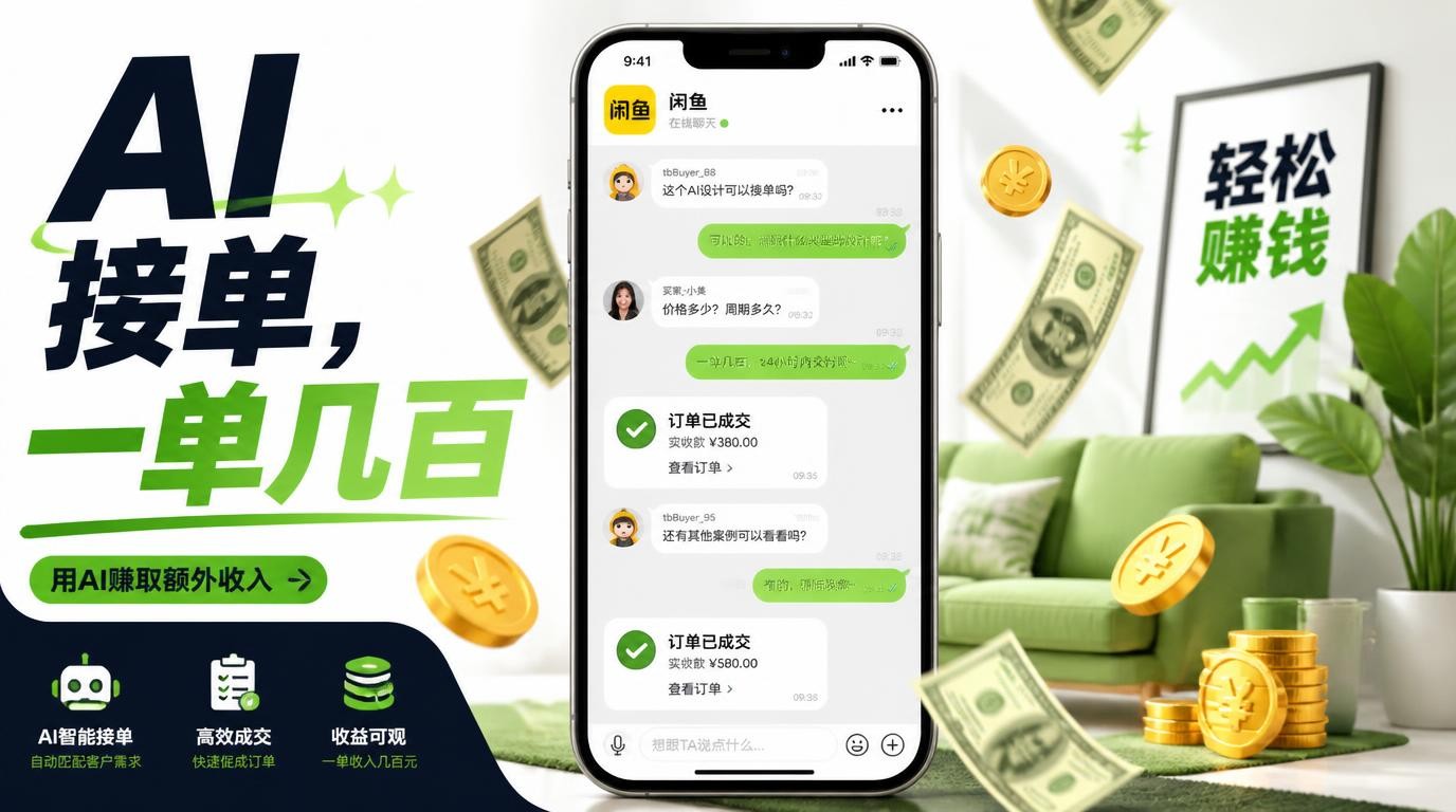 手机在家接单，AI帮你赚钱，一单几百！