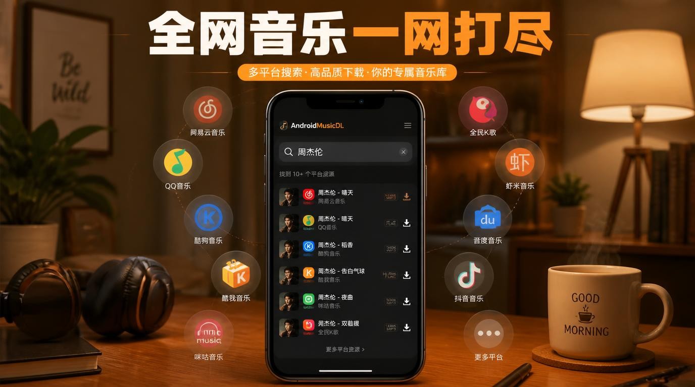 AndroidMusicDL：一网打尽全网音乐，畅听10大平台