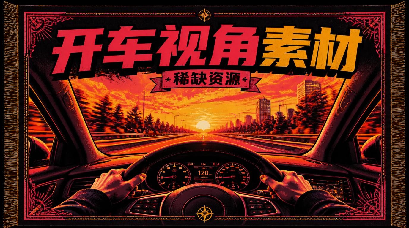 开车视角短视频素材，稀缺资源助你轻松涨粉
