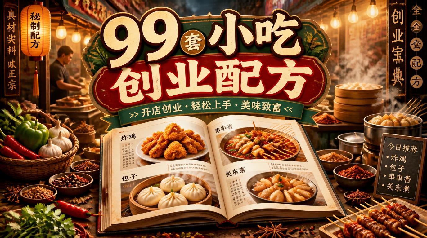 99套小吃配方，创业落地全指南