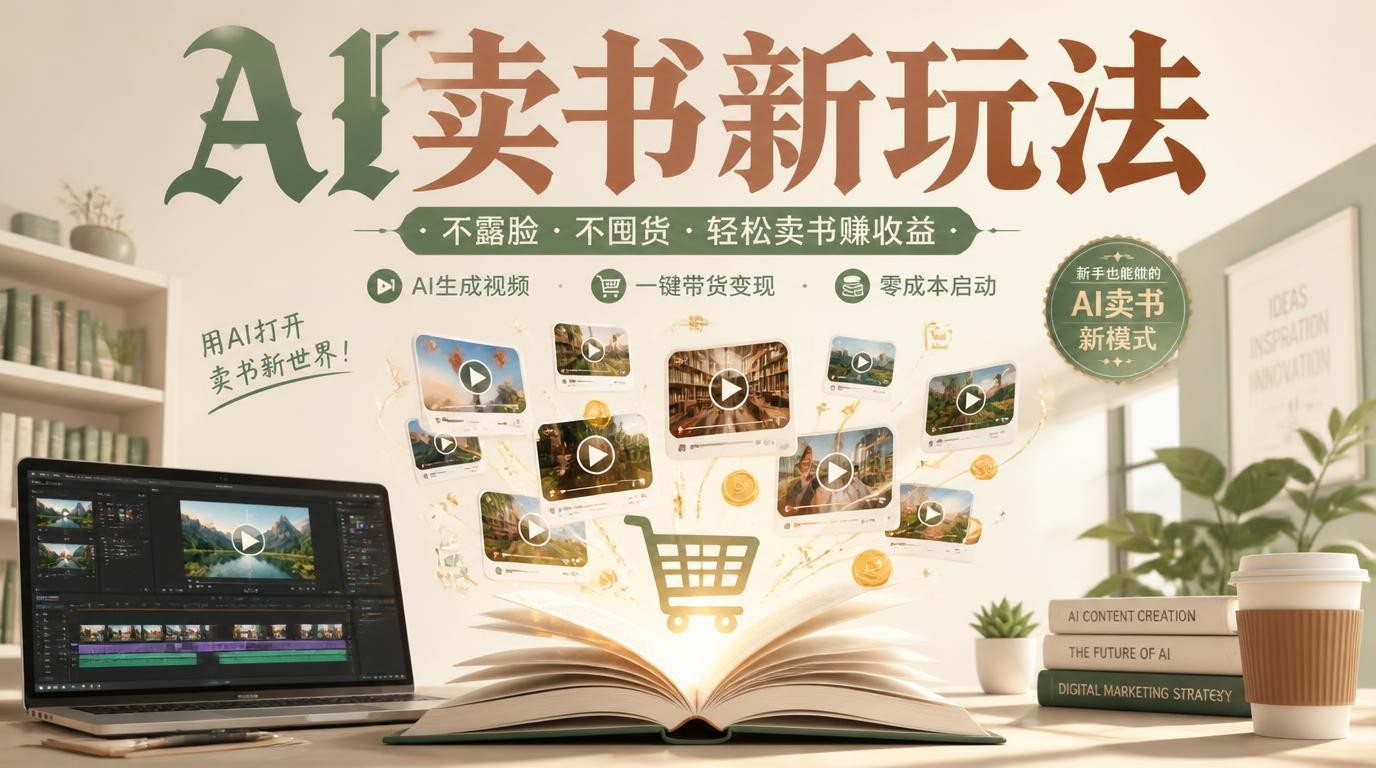 2026普通人AI卖书新玩法：不露脸不囤货，日销几千
