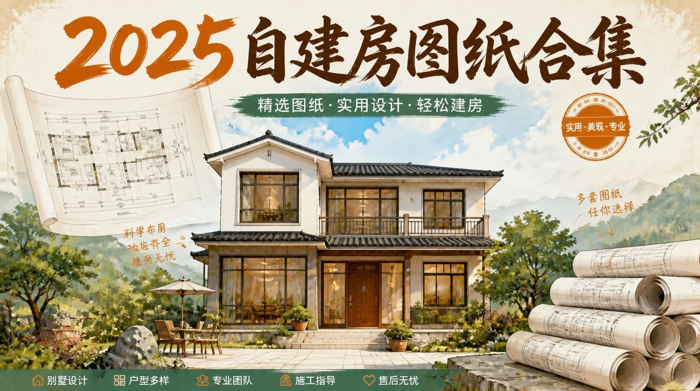 2025农村自建房设计图合集，18700套CAD施工图