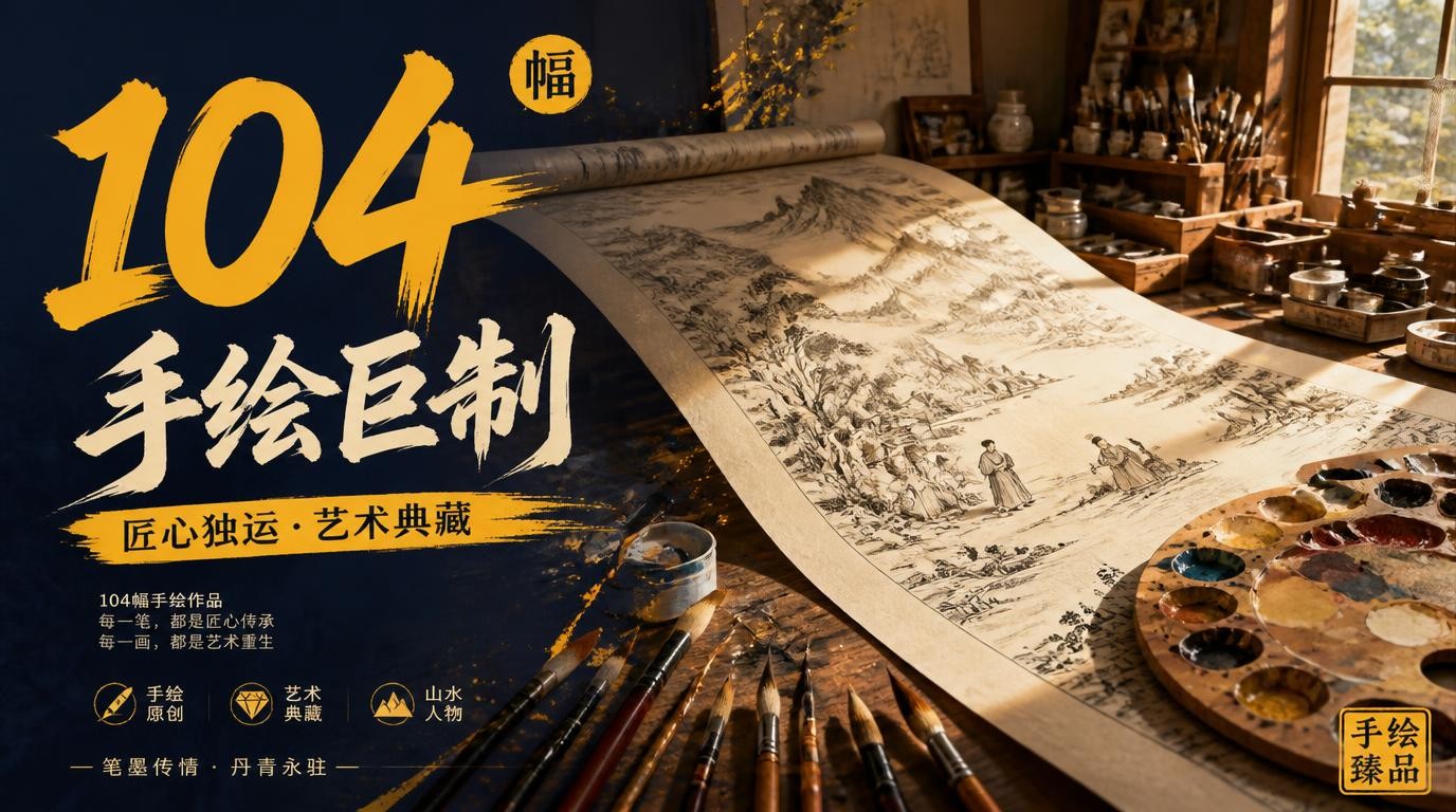 104幅手绘巨制，每一笔都是匠心打磨