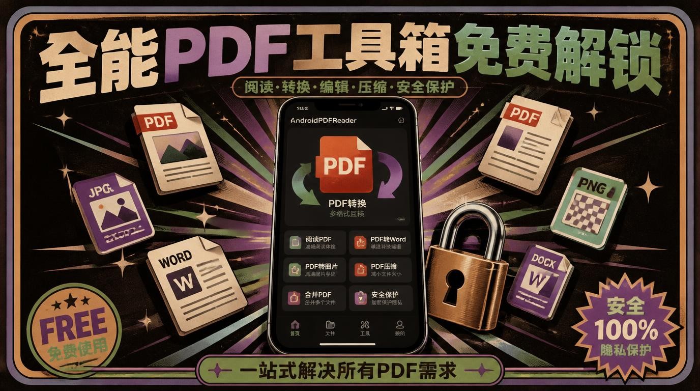 告别付费！AndroidPDFReader全能工具箱，AI转换+隐私锁全免费