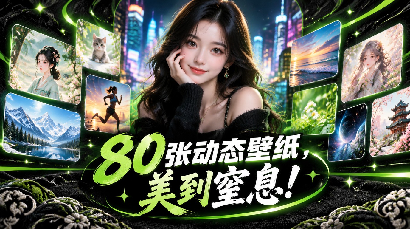 80张美女动态壁纸合集，每一帧都美到窒息！
