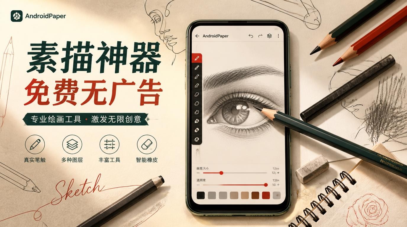 免费无广告！AndroidPaper素描绘画神器，秒变艺术家